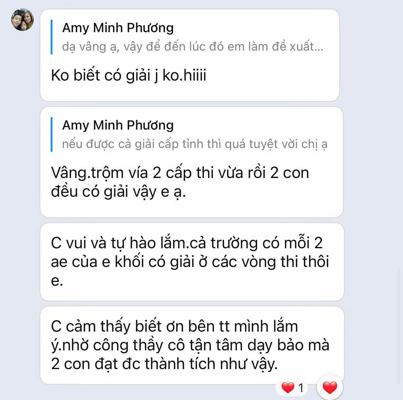 Ảnh feedback của Chị Phượng